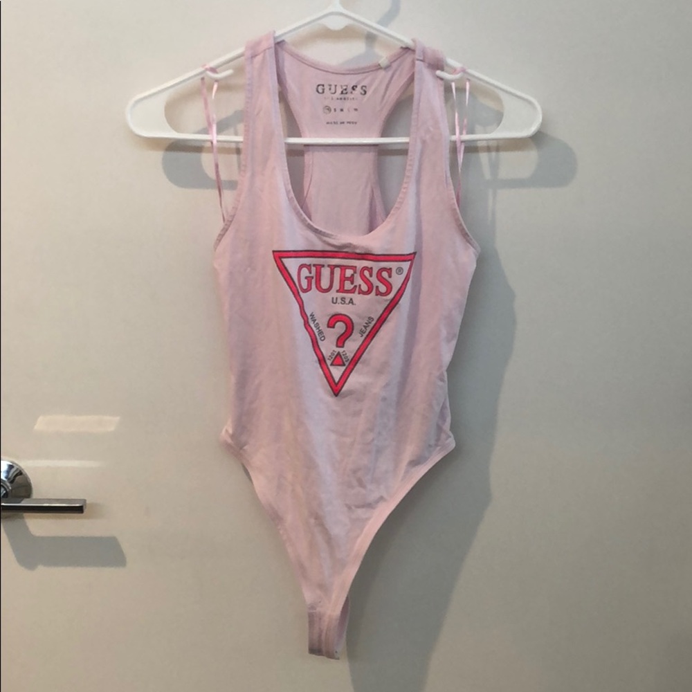 GUESS Baby Pink Racerback Bodysuit